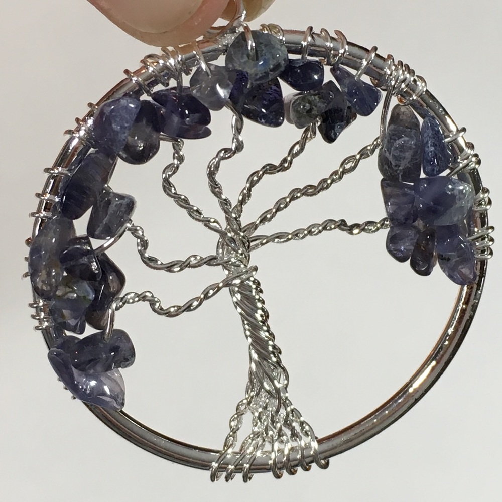 Iolite Tree of Life Pendant